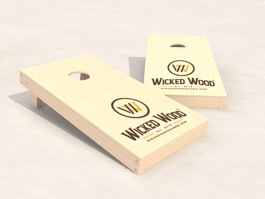Cornhole Sæt - Wicked Wood Vinyl Print - 90x60cm - Wicked Wood Games