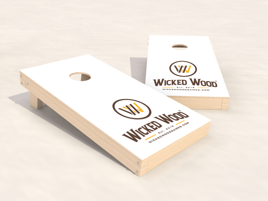 Cornhole Sæt - Wicked Wood Vinyl Print - 90x60cm - Wicked Wood Games